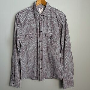Jack‎ & Jones Vintage Denim Men's Long Sleeve Button Up Shirt Size X-Large Check